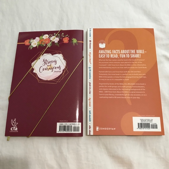 Strong and Courageous Journal with 1000 Trivia Facts About The Bible Bundle - Picture 2 of 16